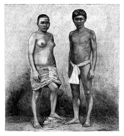 Fiatal talamancai indiánok, Közép-Amerika, 1890 alkotó: Unbekannt