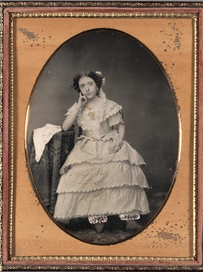 Fiatal nő a Bloomersben, c. 1855. alkotó: Unbekannt