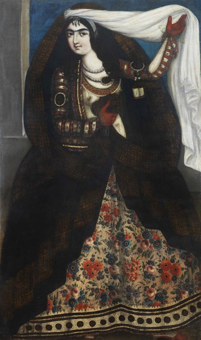 Csadort viselő fiatal nő, kb. 1844-1850. alkotó: Unbekannt