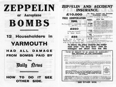 Zeppelin és balesetbiztosítás hirdetése, 1910 alkotó: Unbekannt