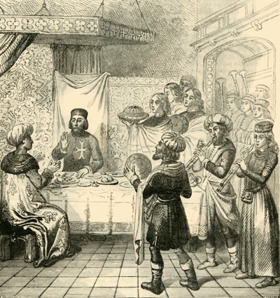 Zizim vacsoráz a rodoszi nagymesterrel, 1890. alkotó: Unbekannt