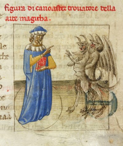 Zoroaszter két démonnal Miniatűr a Pseudo-Aristoteles Secretum Secretorumból, 1425 alkotó: Unbekannt