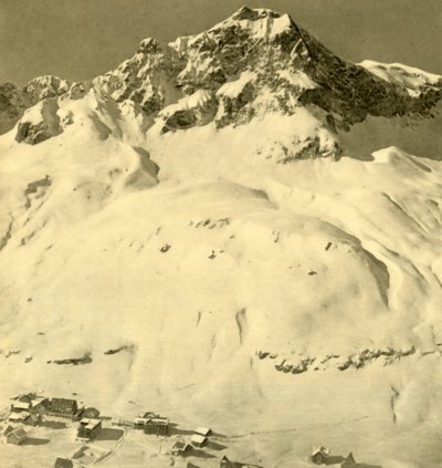 Zürs és a Hasenfluh-csúcs, Vorarlberg, Ausztria, 1935. alkotó: Unbekannt