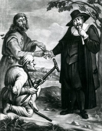 Vak Felperes, Sánta Alperes Oszd meg, A baráti törvények pártatlan gondoskodást, Egy kagyló neki egy kagyló neked, Az ügyvédi díj közepe 1700-40 körül (mezzotint) alkotó: Unbekannt Unbekannt