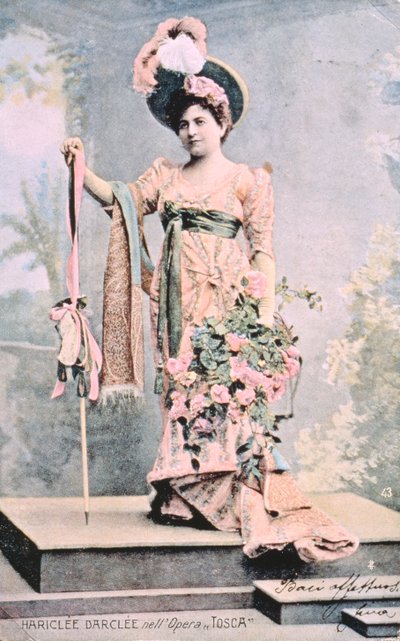 Hariclea Darclee Giacomo Puccini (1858-1924) Tosca című operájában 1900 (színes fotó) alkotó: Unbekannt Unbekannt
