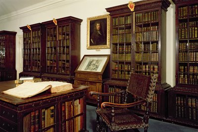 A Pepys Library, Magdalene College, Cambridge belső képe alkotó: Unbekannt Unbekannt