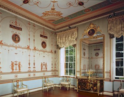 Osterley Park, Az etruszk szoba, amelyet Robert Adam (1728-92) épített 1761-ben, Middlesex, Egyesült Királyság alkotó: Unbekannt Unbekannt