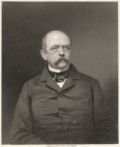 Otto von Bismarck (1815-98) portréja, amelyet William Holl (1807-71) vésett fényképről, kocsma. írta William Mackenzie alkotó: Unbekannt Unbekannt