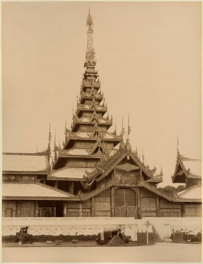 A Myei-nan vagy Main Audience Hall Mandalay palotájában, Burmában, 19. század végén (albumnyomat) alkotó: Unbekannt Unbekannt