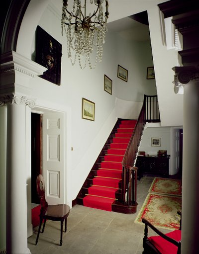 Kilátás a Belle Isle House előcsarnokára és lépcsőházára, a Windermere-tónál, 1774-1781 között épült alkotó: Unbekannt Unbekannt
