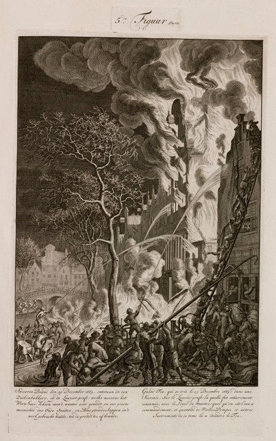 Tűz egy cukorfinomítóban, Amszterdam, Hollandia, 1669. december 29 alkotó: Unbekannt