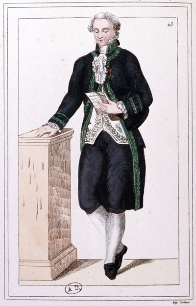 Az Intézet tagja az I. Birodalom idején, 1810 körül (metszet) alkotó: Unbekannter Künstler