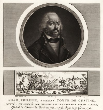 Adam Philippe, Comte de Custine, francia forradalmi tábornok, hazaárulásért kivégezték 1793-ban alkotó: Unbekannt