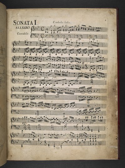 Adja hozzá az MS 41631 f.2r Beethoven másolatát három korai zongora-szonátájáról Eb, f-moll és D-ben alkotó: Unbekannter Künstler