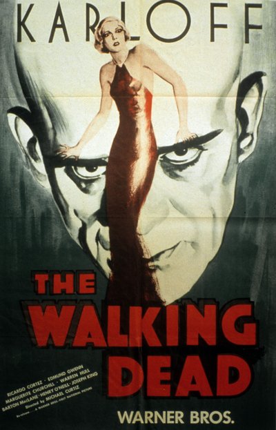 Michael Curtiz The Walking Dead című filmjének plakátja Boris Karloffal, 1936 alkotó: Unbekannt