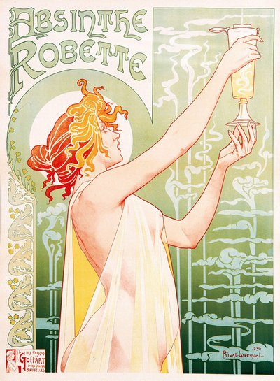Az Absinthe Robette reklámplakátja alkotó: Unbekannter Künstler