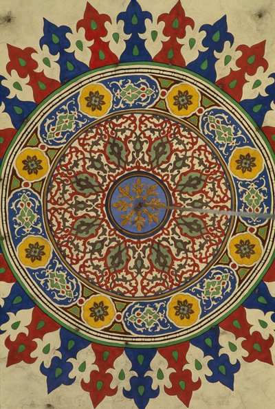 Al-Adiliyah madrasa, kupola, dekoráció (fotó) alkotó: Hippolyte Lalaise Devéria