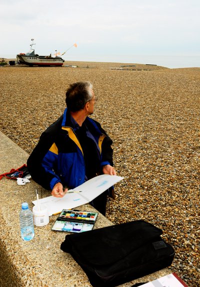 Aldeburgh strand - akvarell alkotó: Unbekannt
