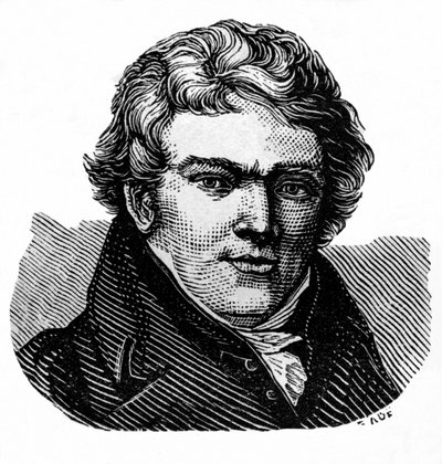 Aloys Senefelder (1771-1834), acteur et dramaturge allemand, inventeur de la lithographie et imprimeur - Senefelder, Alois, a litográfia feltalálója. Illusztráció / fametszet a : " A világ illusztrációkban ", kiadta a szerzőDr. Chr. Chr. alkotó: Unbekannter Künstler