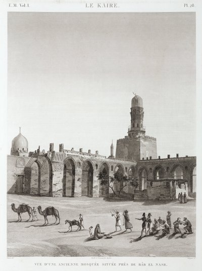 Egy ősi mecset Bab el-Nasr közelében, Kairó, Egyiptom, 1798 körül alkotó: Unbekannt