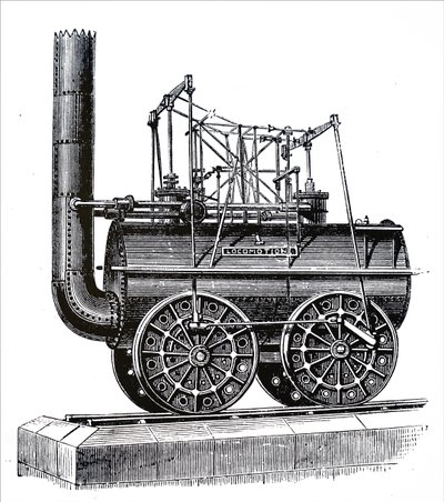 Egy motoros mozdony, amelyet George Stephenson épített alkotó: Unbekannt