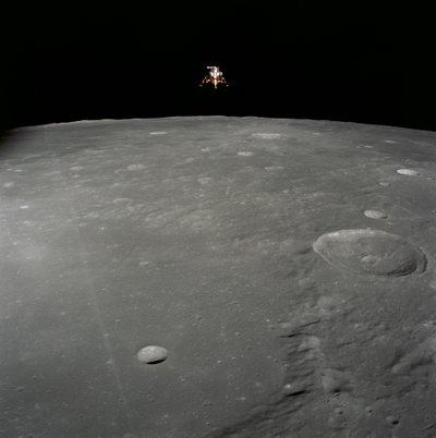 Az Apollo 12 holdmodul Intrepid leszállás a Hold felszínén a Viharok óceánjában alkotó: Unbekannt