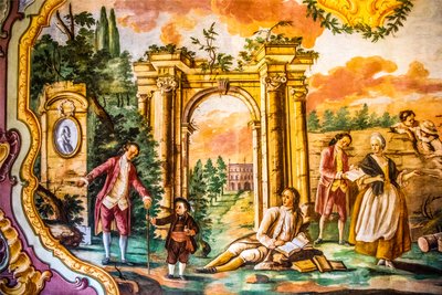 Arcadia szoba Domenico Carella freskóival, Palazzo Ducale, Martina Franca, Puglia, Martina Franca, Puglia, Olaszország, Európa (fotó) alkotó: Unbekannter Künstler