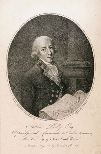 Arthur Phillip, brit haditengerészeti parancsnok, 1789 alkotó: Unbekannt