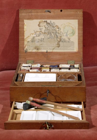 Művész akvarell festékdoboza, R.Ackermann, 1820 körül (fotó) alkotó: Unbekannt