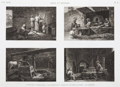 Pékség és cukrászda Pékek és édességkészítők, Egyiptom, 1798 alkotó: Unbekannt