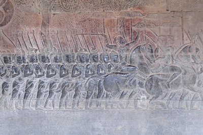 Bas domborművek a kambodzsai Angkor wat déli galériáján alkotó: Unbekannter Künstler