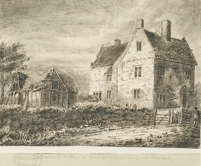 Baswich Village – Sir William Congreve háza: ceruza- és mosórajz, nd [?18. század] alkotó: Unbekannt