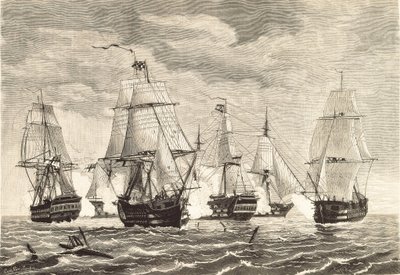 Trafalgari csata (október 21. alkotó: Unbekannter Künstler