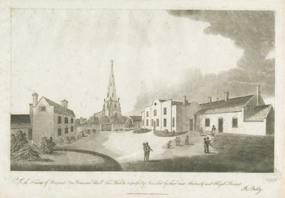 Brewood Gimnázium: akvatinta metszet, 1799. január 30 alkotó: Unbekannt