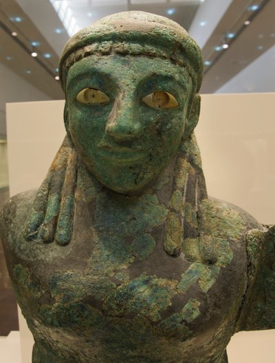 Bronz női szárnyas alak (i.e. 590 - ie 580), Olimpiai Múzeum, Olympia (??????), Peloponnészosz, Görögország (fotó) alkotó: Unknown