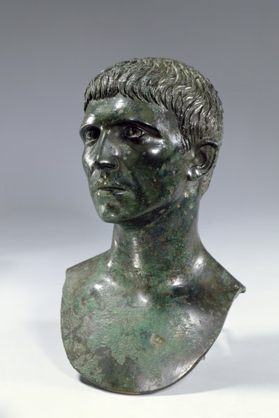 Bronz férfifej, római, Kr.e. 1. század eleje vagy i.sz. 2. század alkotó: Unbekannt