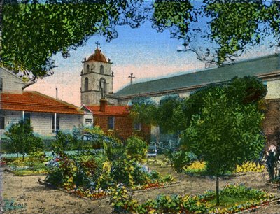 Kalifornia: San Buena Ventura misszió és kertje alkotó: Unbekannter Künstler