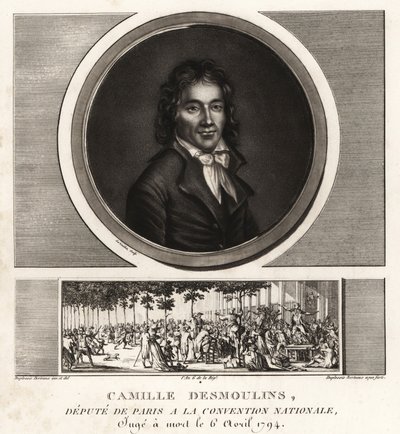 Camille Desmoulins, a nemzeti kongresszus párizsi helyettese, d alkotó: Unbekannt
