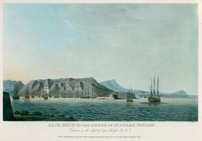 Cap Brun a Saint André-szurdok, Toulon (Franciaország). Litográfia (30,7x43,8 cm), készítette: Knight alkotó: Unbekannter Künstler