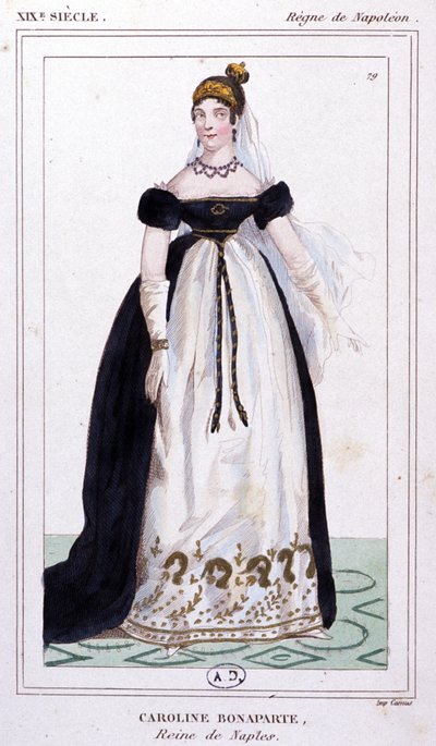 Caroline Bonaparte, 1810 körül (metszet) alkotó: Unbekannter Künstler