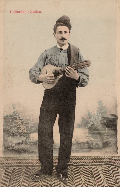 Katalán gitáros, 1910 körül (képeslap) alkotó: Unbekannter Künstler