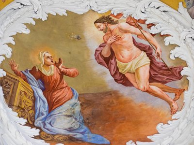 Mennyezeti freskó, Habsburgok mauzóleuma, Graz, Stájerország, Ausztria, Európa (fotó) alkotó: Unbekannter Künstler