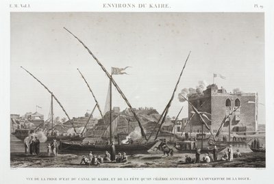 A Kairói-csatorna gátjának éves megnyitásának ünneplése, Egyiptom, 1798 körül alkotó: Unbekannt