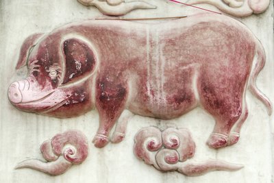 Kínai asztrológiai jel. Fehér felhő templom Pekingben, Kínában alkotó: Unbekannt