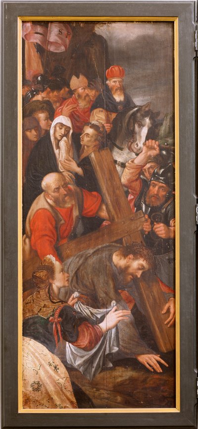 Templom (Eglise Saint-martin). Belső. Triptich. A keresztre feszítés. alkotó: Unbekannter Künstler