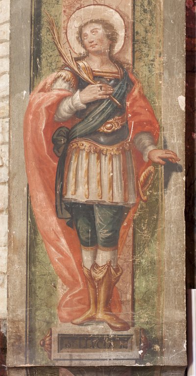 Szent Lőrinc templom. Belső. Az apszis. Részlet. Falfestmények. Barokk. alkotó: Unbekannt