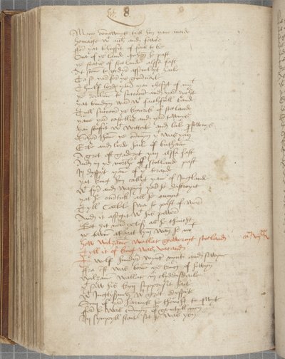 A wyntouni Andrew Krónika másolata, Fol 319 verso, 1550 körül (tintával papíron) alkotó: Unbekannt