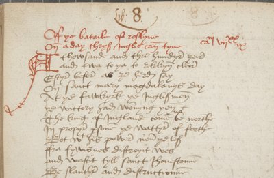 A wyntouni Andrew Krónika másolata, Fol 325 verso, részlet, 1550 körül (tinta papíron) alkotó: Unbekannt