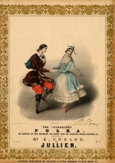 Pár táncol a Polka c alkotó: Unbekannter Künstler