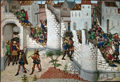 Keresztes hadjárat: Jeruzsálem elfoglalása. Részlet. (miniatűr) alkotó: Unbekannter Künstler